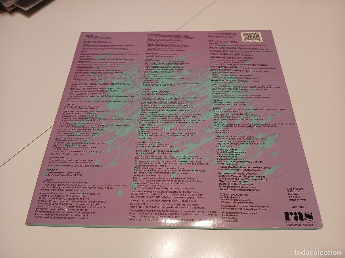 Discos de vinilo: Black Uhuru &ndash; Positive- (1987) LP disco vinilo - Foto 8