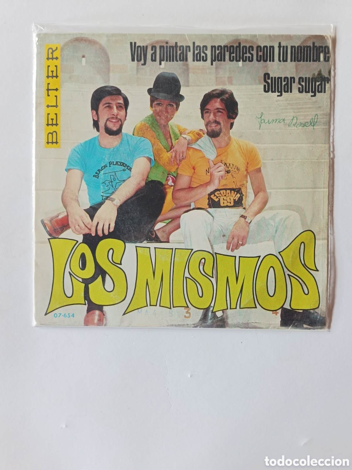 Discos de vinilo: LOS MISMOS. SUGAR SUGAR. SINGLE DISCO VINILO. - Foto 2