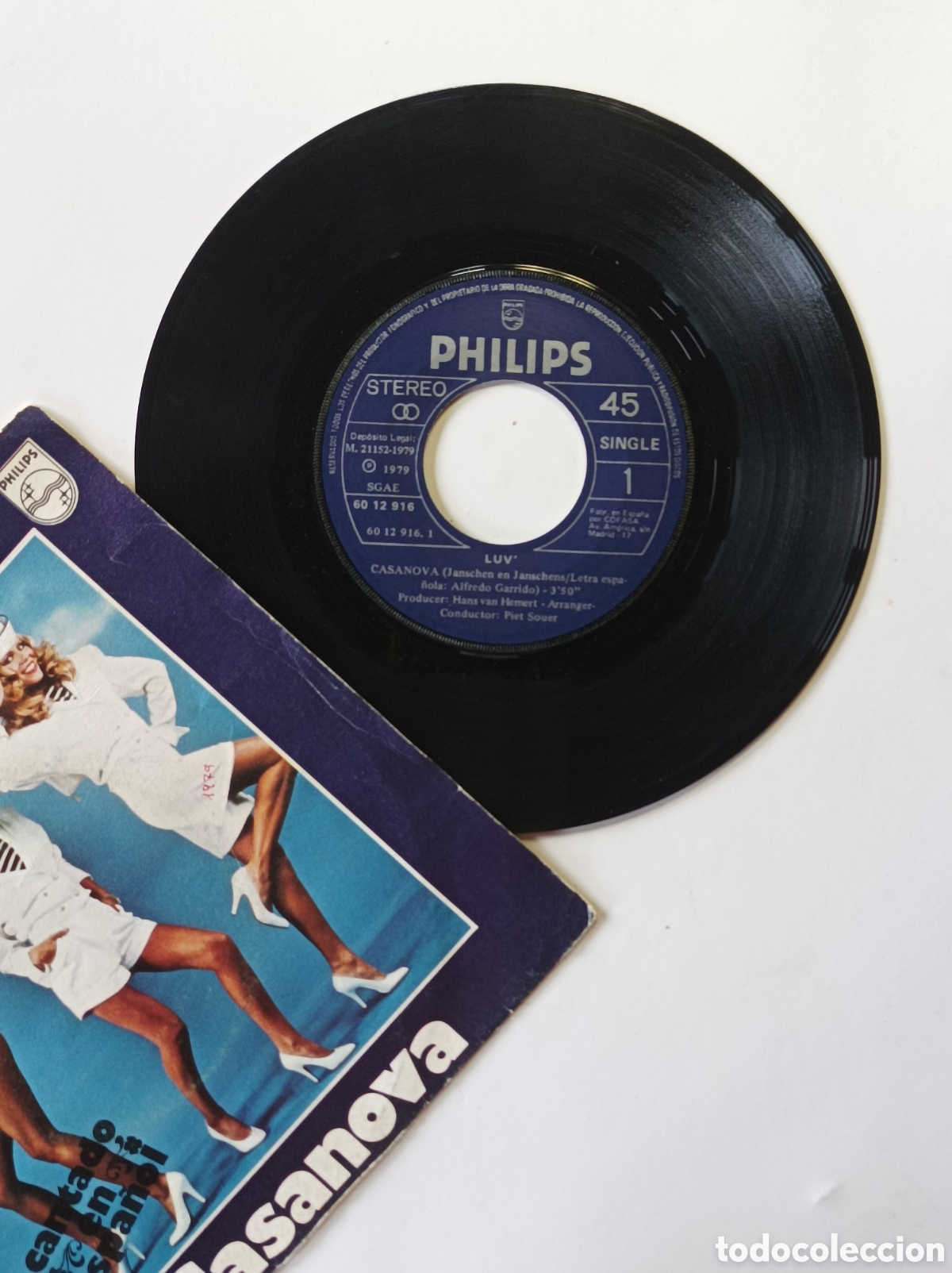 Discos de vinilo: CASANOVA. LUV. PHILIPS. 1979. SINGLE DISCO VINILO. - Foto 3
