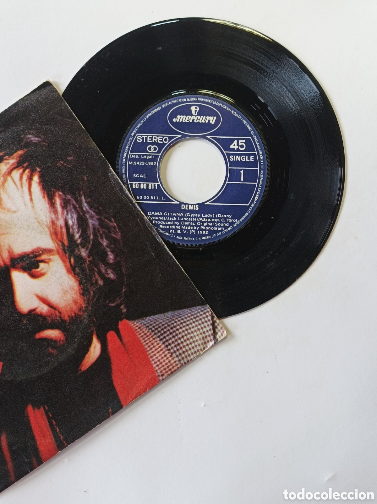 Discos de vinilo: DEMIS ROUSSOS. DAMA GITANA. MERCURY. 1982. SINGLE DISCO VINILO. - Foto 3