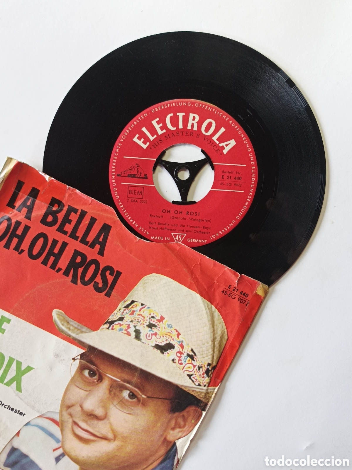 Discos de vinilo: RALF BENDIX. LA BELLA. OH, OH, ROSI. ELECTROLA. SINGLE DISCO VINILO. - Foto 3
