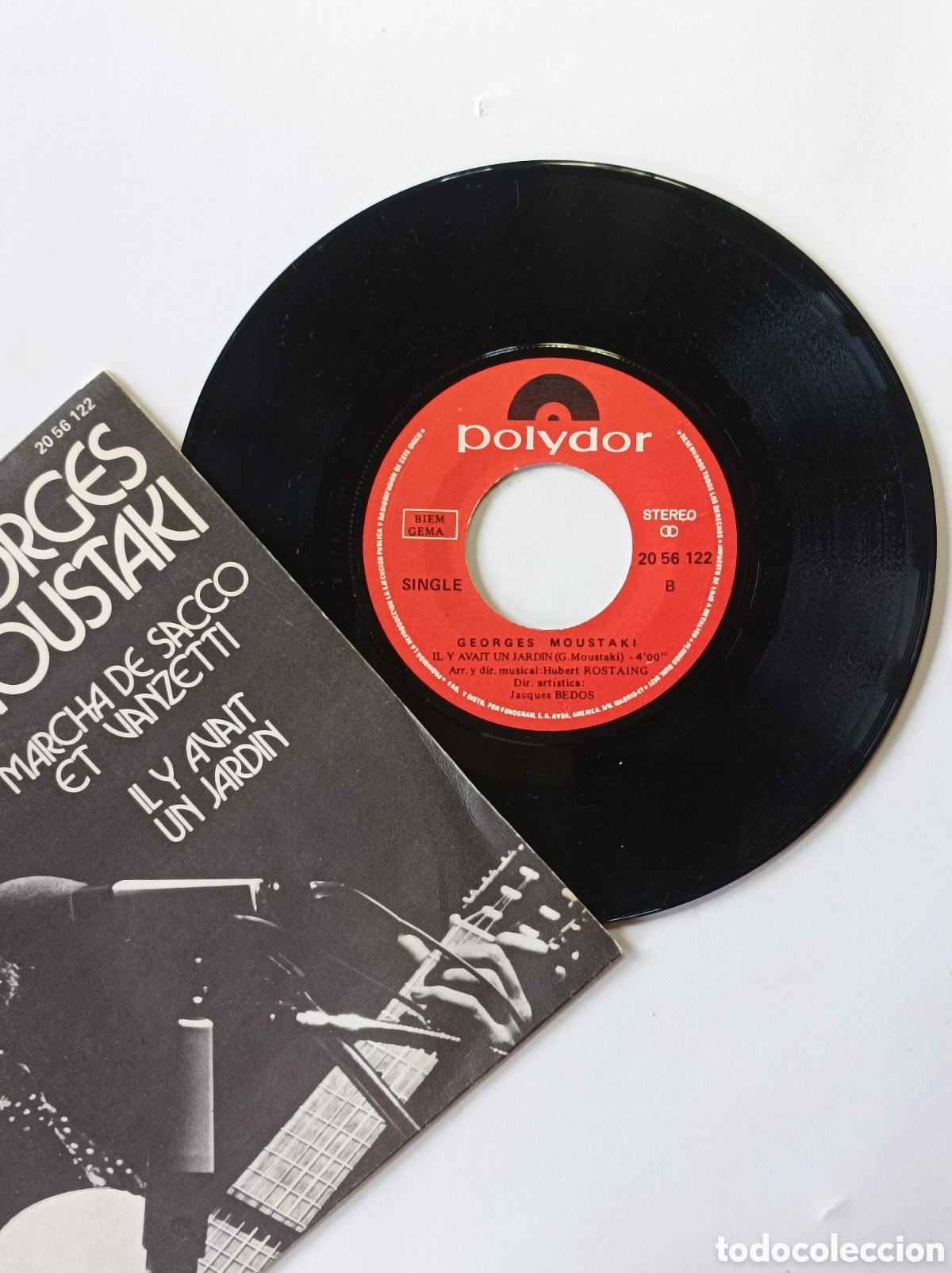 Discos de vinilo: GEORGES MOUSTAKI. POLYDOR. SINGLE DISCO VINILO. - Foto 3