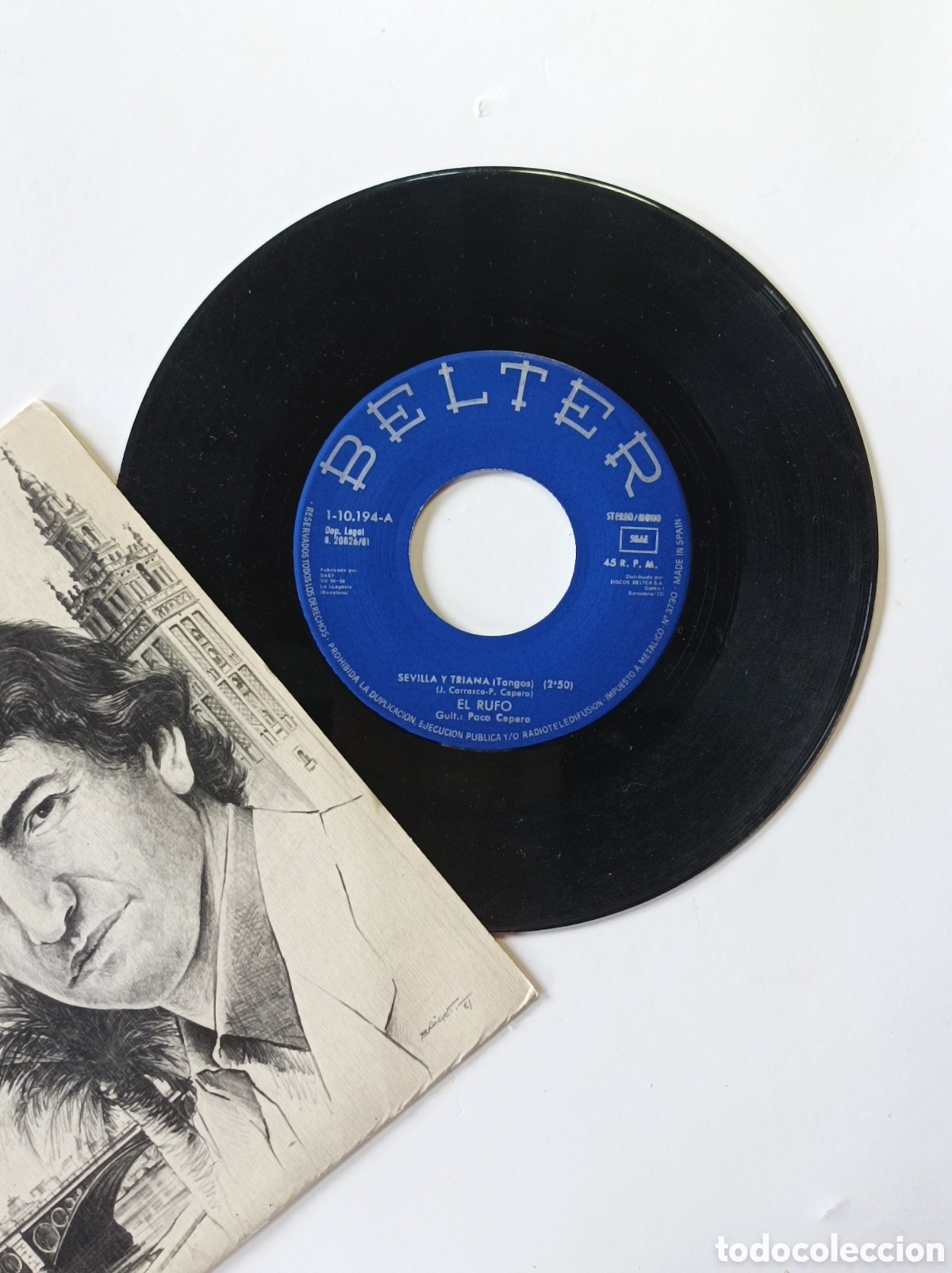 Discos de vinilo: EL RUFO. CON PACO CEPERO. BELTER. SINGLE DISCO VINILO. - Foto 3
