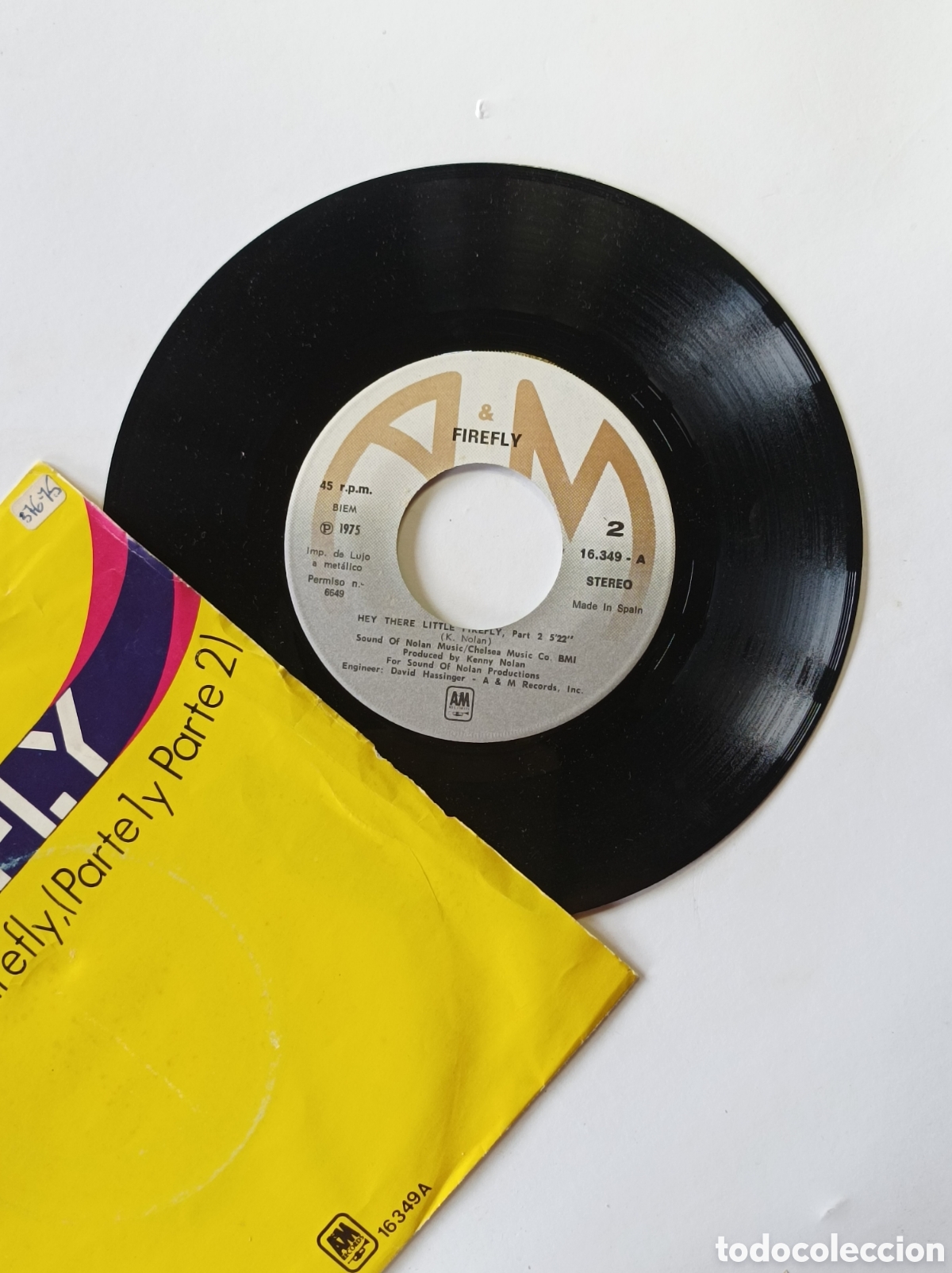 Discos de vinilo: FIREFLY. HEY THERE LITTLE FIREFLY. A&M. SINGLE DISCO VINILO. - Foto 3