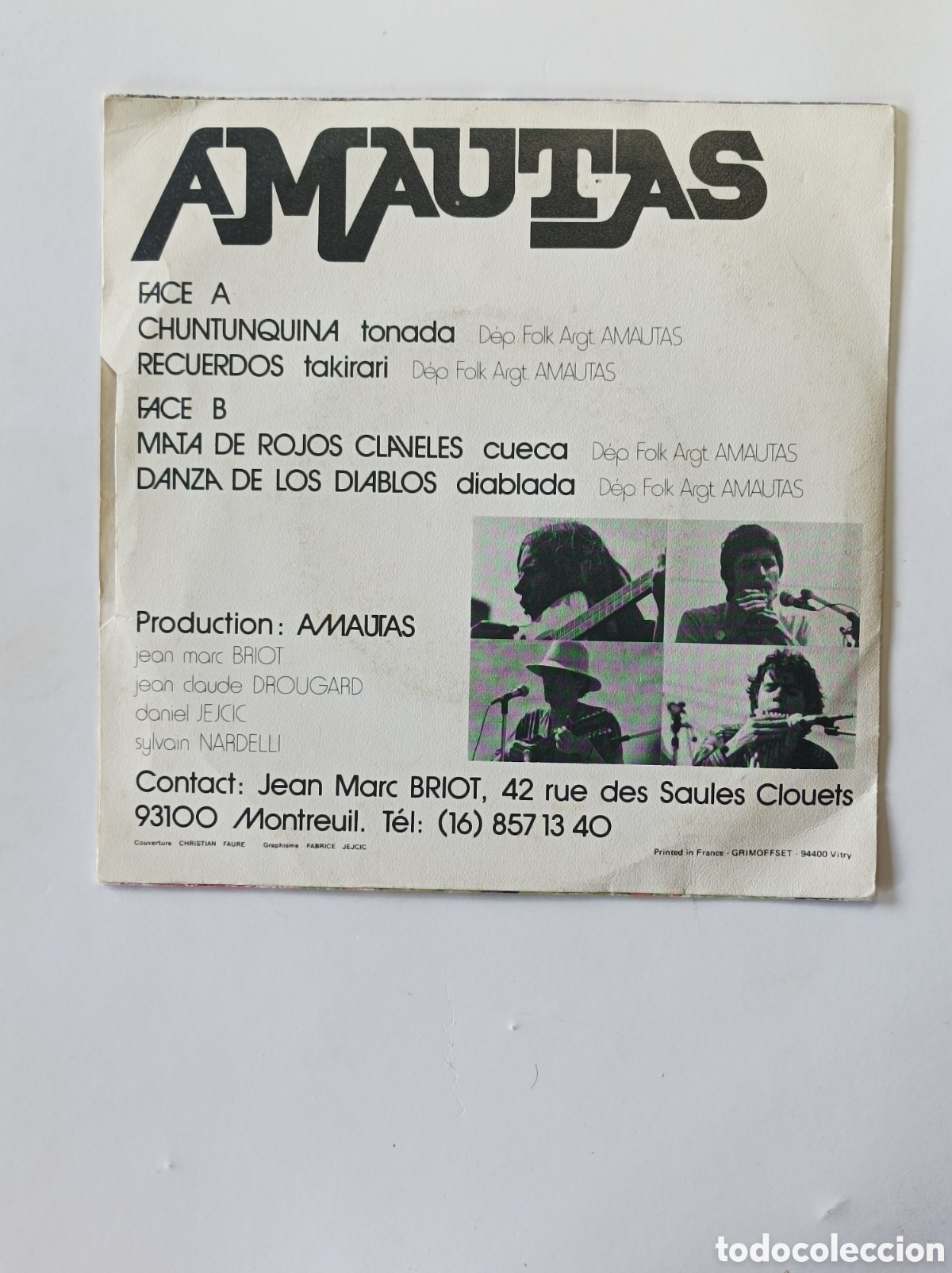 Discos de vinilo: AMAUTAS. SINGLE DISCO VINILO. - Foto 2