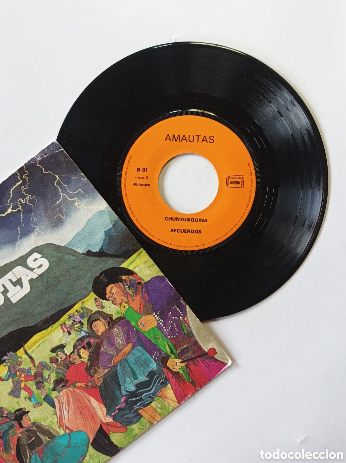 Discos de vinilo: AMAUTAS. SINGLE DISCO VINILO. - Foto 3