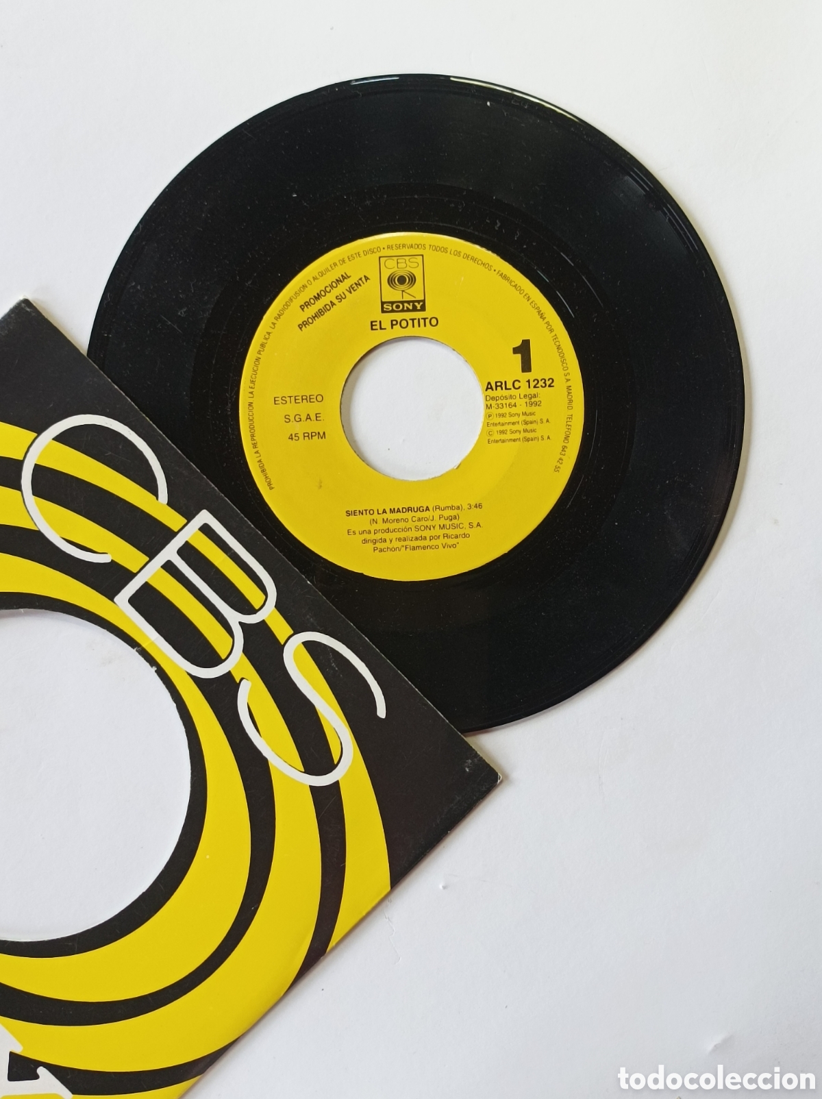 Discos de vinilo: EL POTITO. CBD SONY. SINGLE DISCO VINILO. - Foto 3