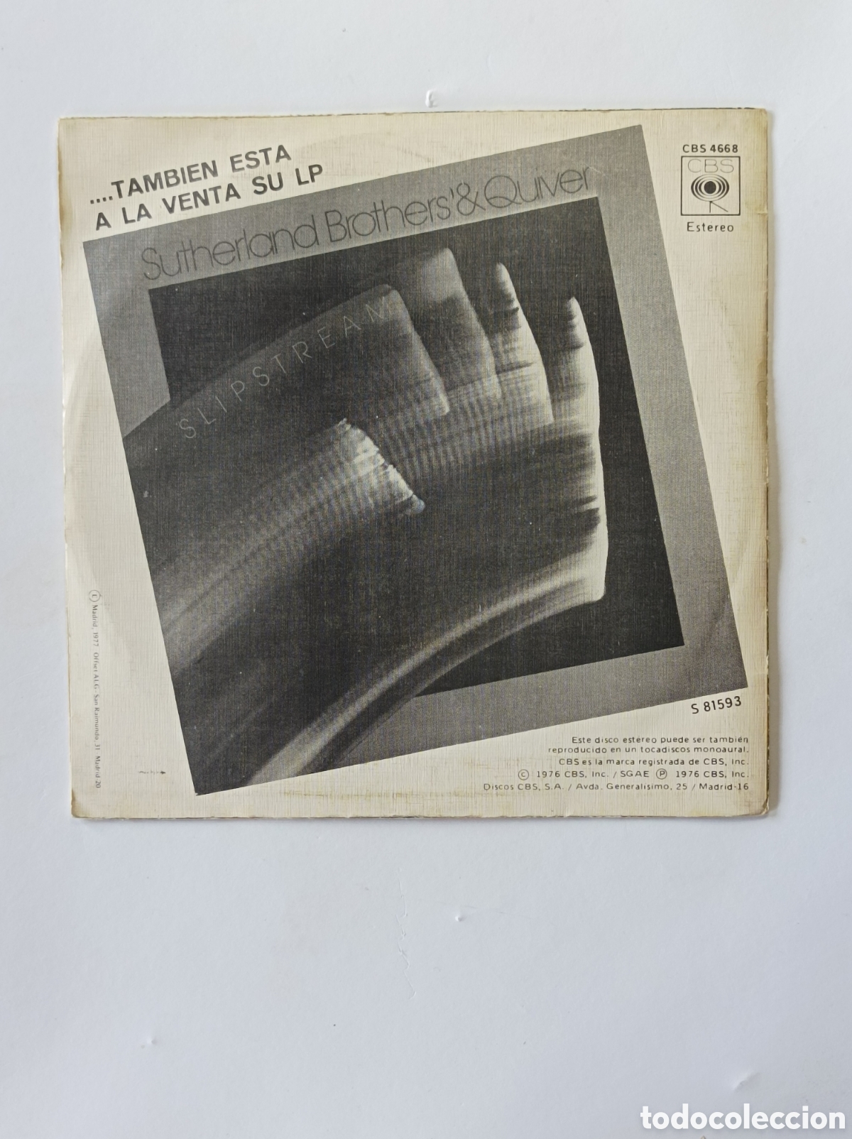 Discos de vinilo: SB&Q. SECRETOS. CBS. SINGLE DISCO VINILO. - Foto 2