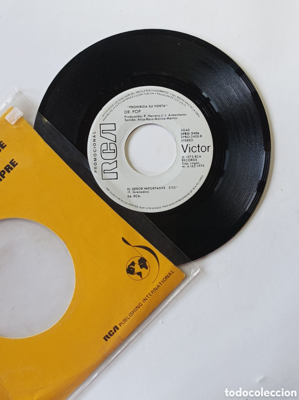 Discos de vinilo: DR. POP. PROMOCIONAL. RCA. 1975. SINGLE DISCO VINILO. - Foto 2