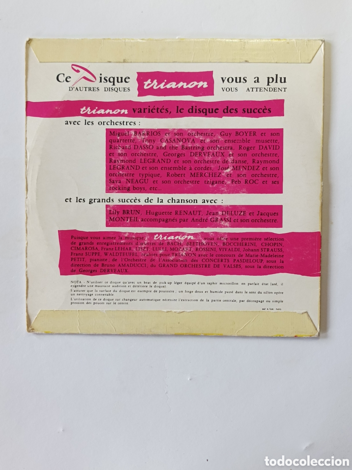 Discos de vinilo: GILBERT BECAUD. COKTAIL. TRIANON. SINGLE DISCO VINILO. RARO. - Foto 2