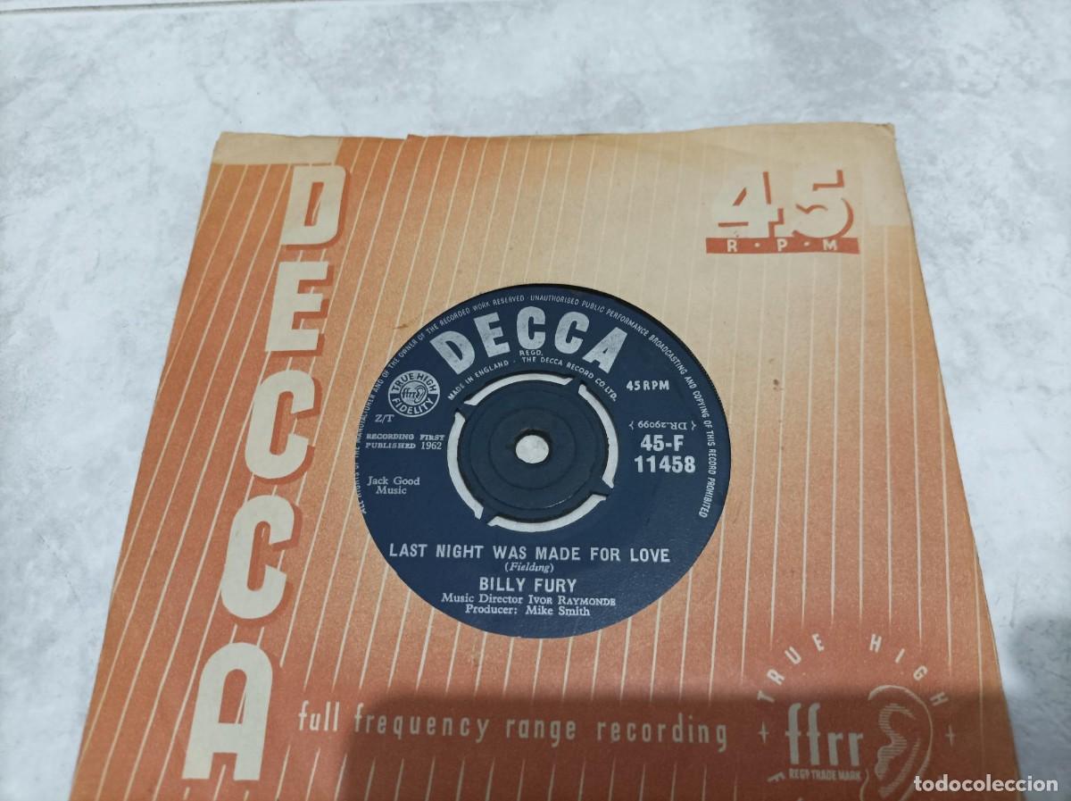 Discos de vinilo: Billy Fury single original - Foto 1