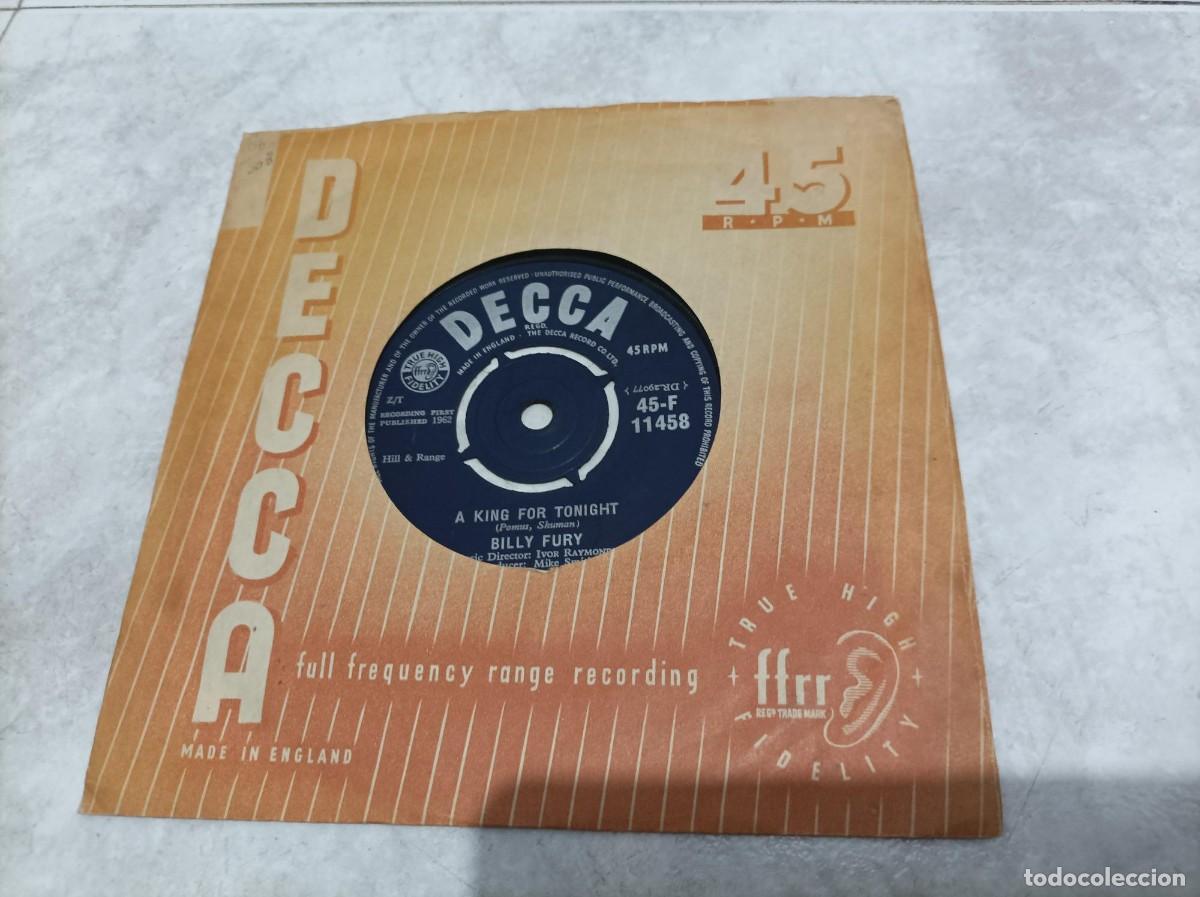 Discos de vinilo: Billy Fury single original - Foto 2