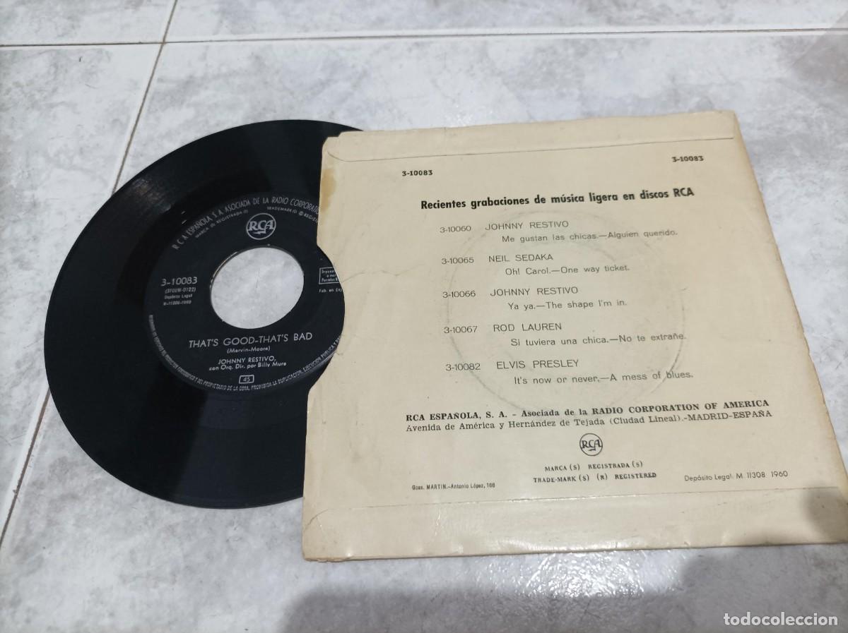 Discos de vinilo: Johnny Restivo single original - Foto 2