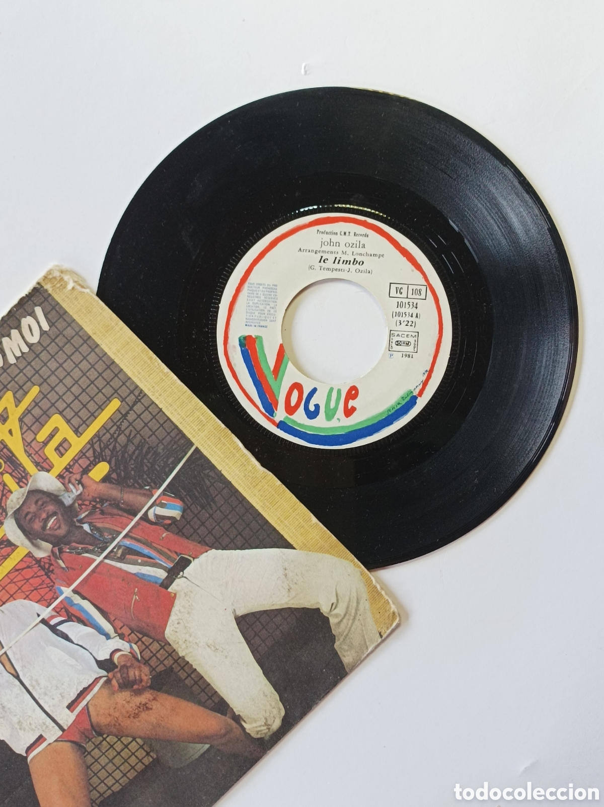 Discos de vinilo: JOHN OZILA. LE LIMBO. VOGUE. SINGLE DISCO VINILO. - Foto 3