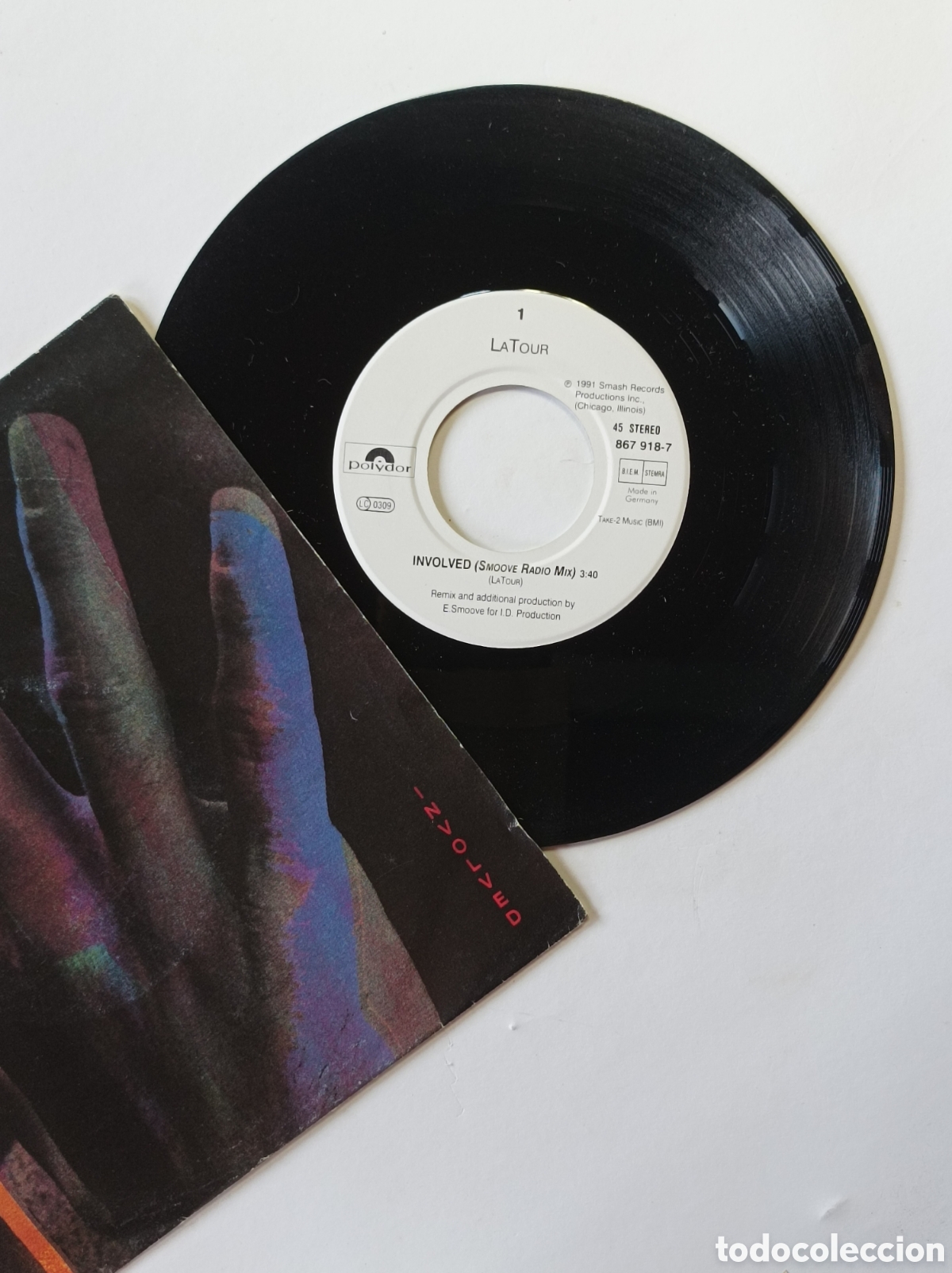 Discos de vinilo: LA TOUR. INVOLVED. POLYDOR. 1991. SINGLE DISCO VINILO. - Foto 3