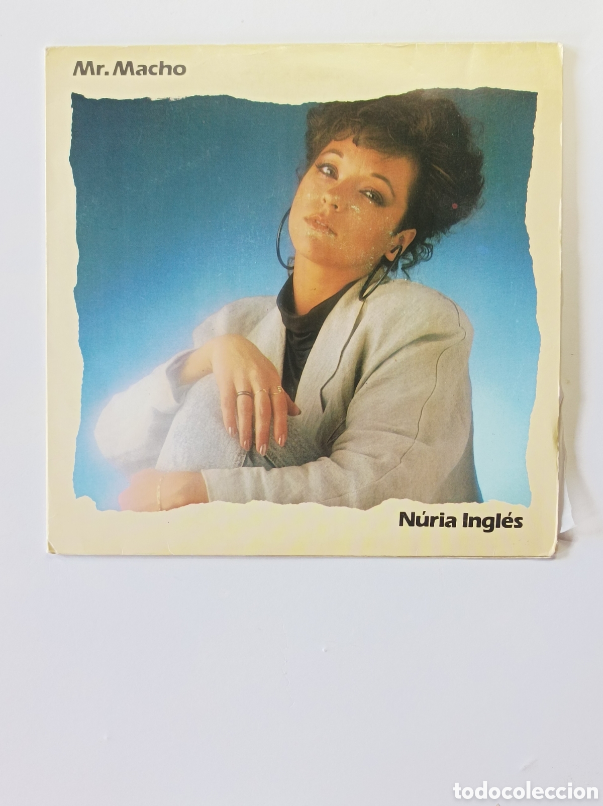 Discos de vinilo: NURIA INGL&Eacute;S. MR. MACHO. PERFIL. 1987. SINGLE DISCO VINILO. - Foto 1