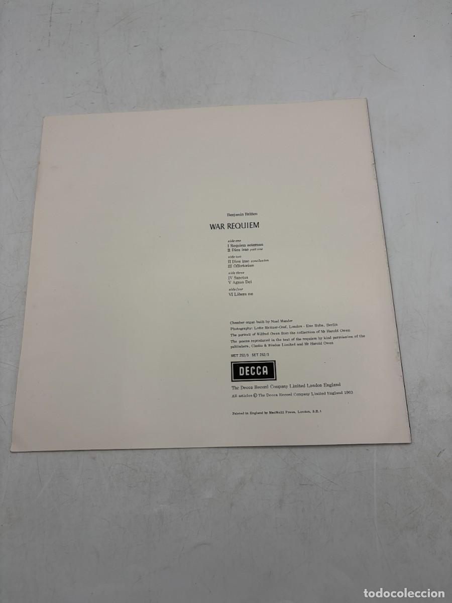 Discos de vinilo: BOX LP - BENJAMIN BRITTEN - REQUIEM GUERRERO, (WAR) - 2 DISCOS + LIBRETO - DECCA - Foto 5