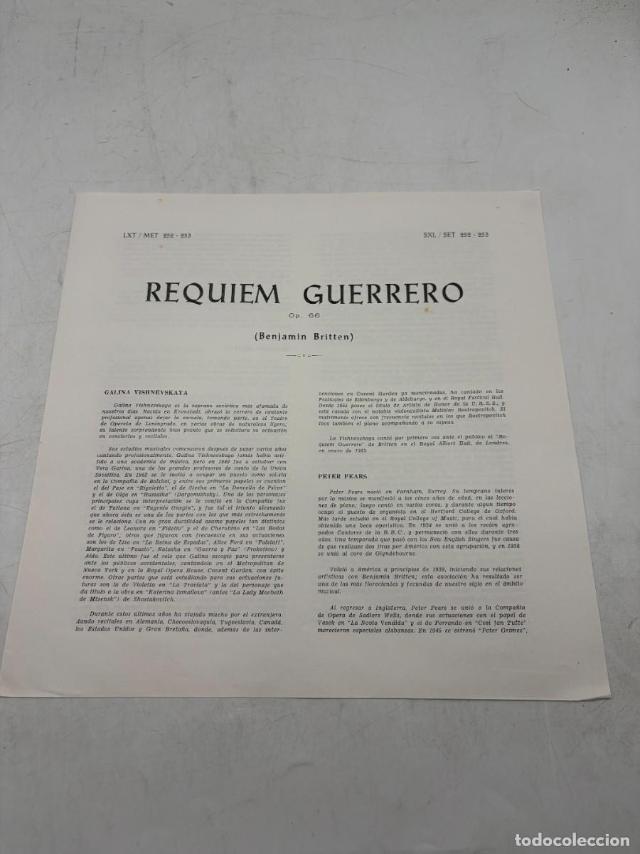 Discos de vinilo: BOX LP - BENJAMIN BRITTEN - REQUIEM GUERRERO, (WAR) - 2 DISCOS + LIBRETO - DECCA - Foto 6