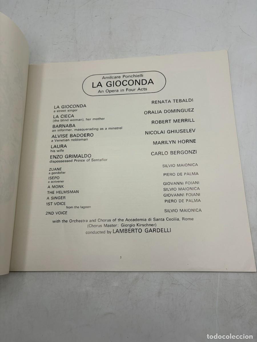 Discos de vinilo: BOX LP - TEBALDI - PONCHIELLI - LA GIOCONDA - DECCA - 1967 - Foto 3