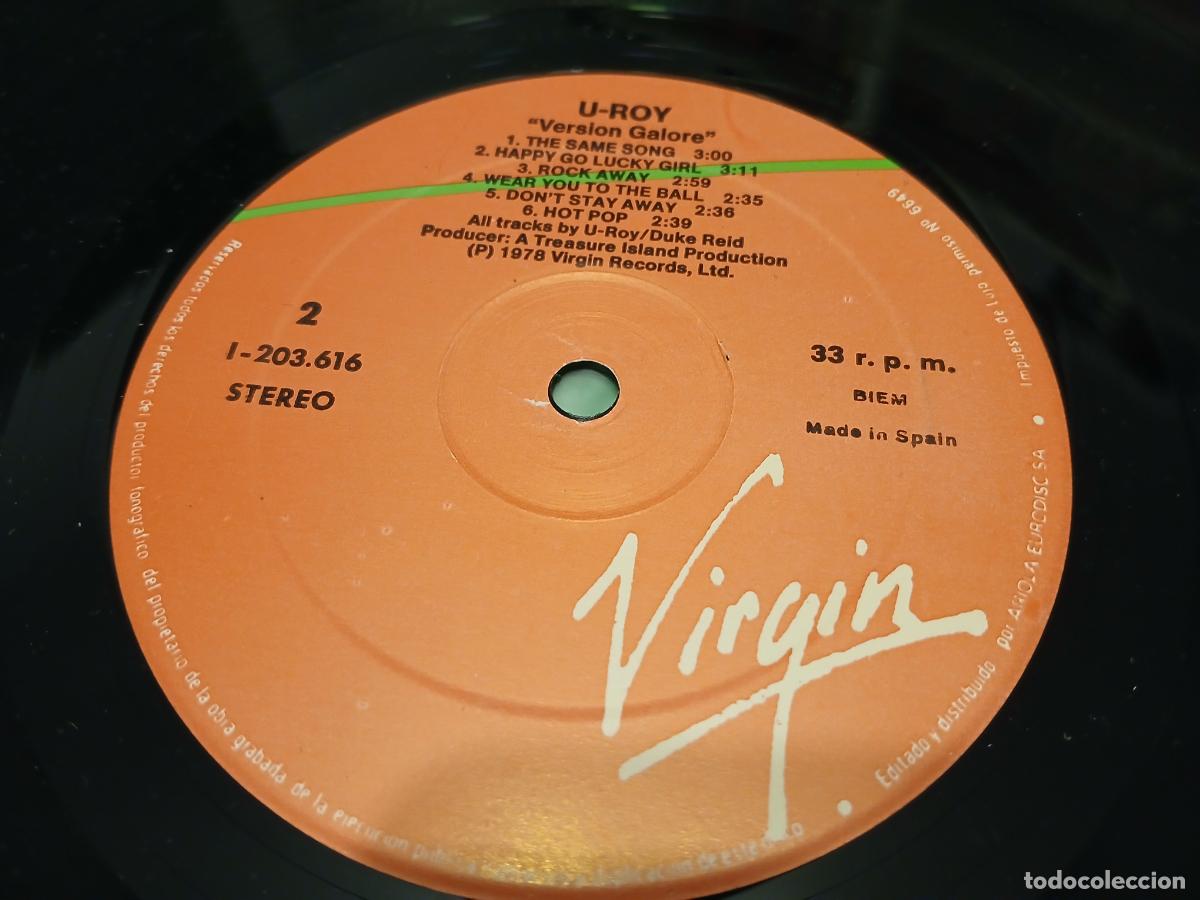 Discos de vinilo: U-Roy &ndash; Version Galore- (1981) LP disco vinilo - Foto 3