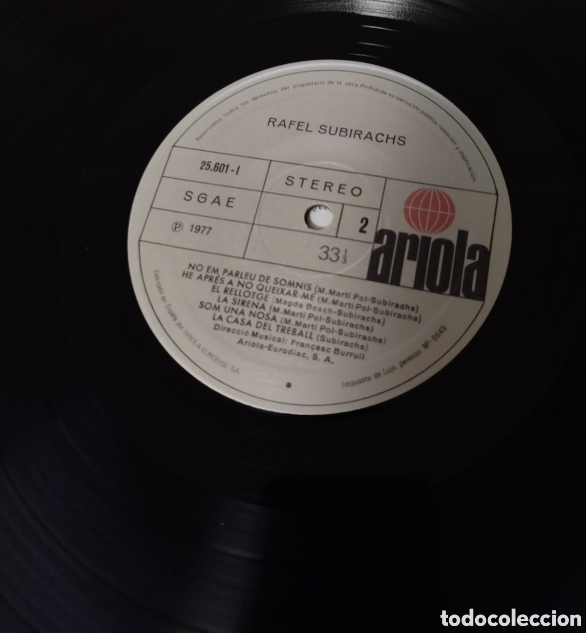 Discos de vinilo: Rafel Subirachs - Subirachs - Foto 3