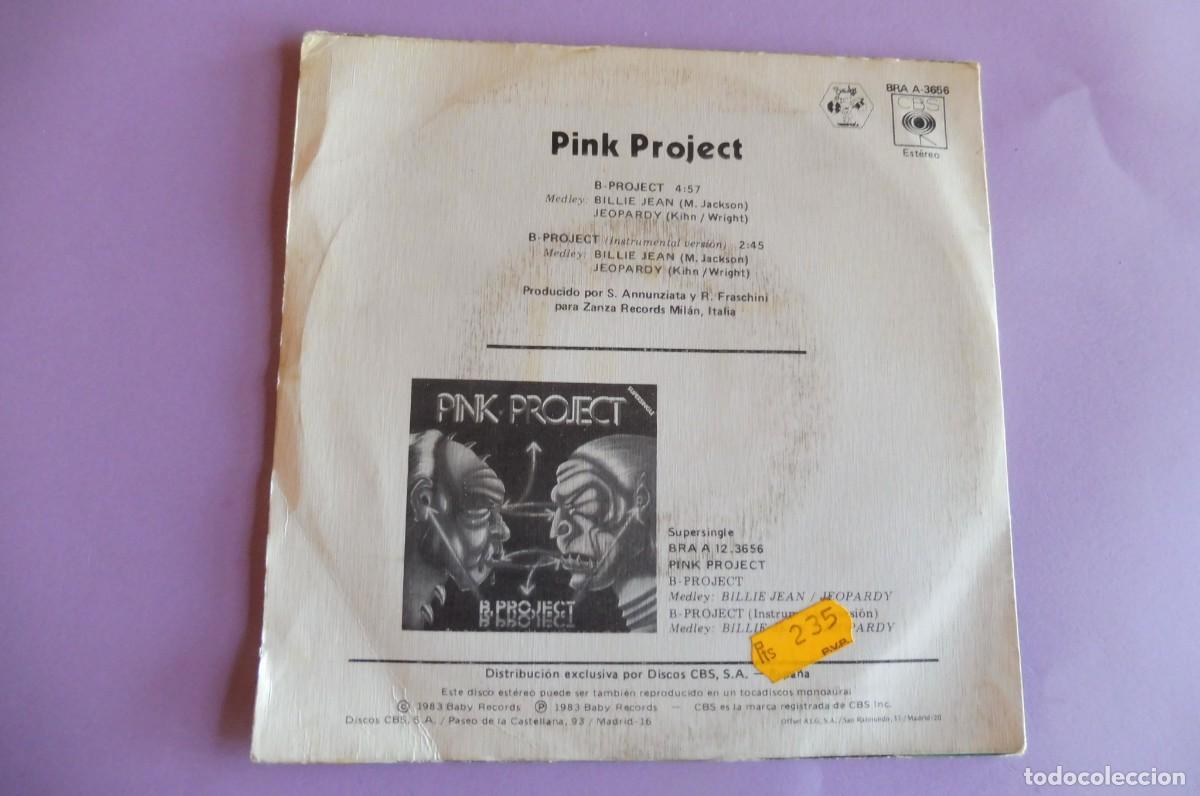 Discos de vinilo: SINGLE - Pink Project &ndash; B-Project - BRA A 12.3656 - - Foto 2
