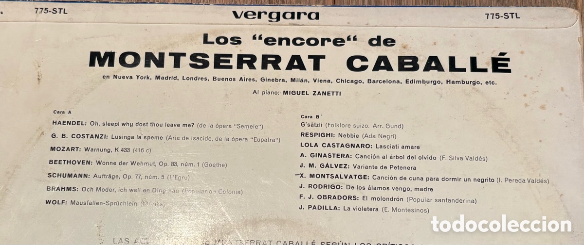 Discos de vinilo: Los encore de Montserrat Caballe - Foto 3