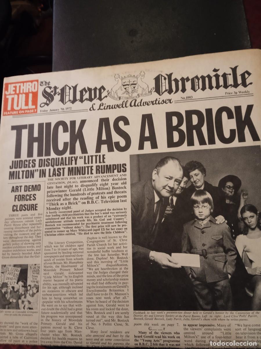 Discos de vinilo: JETHRO TULL- THICK AS A BRICK. LP. REED 1976. - Foto 1