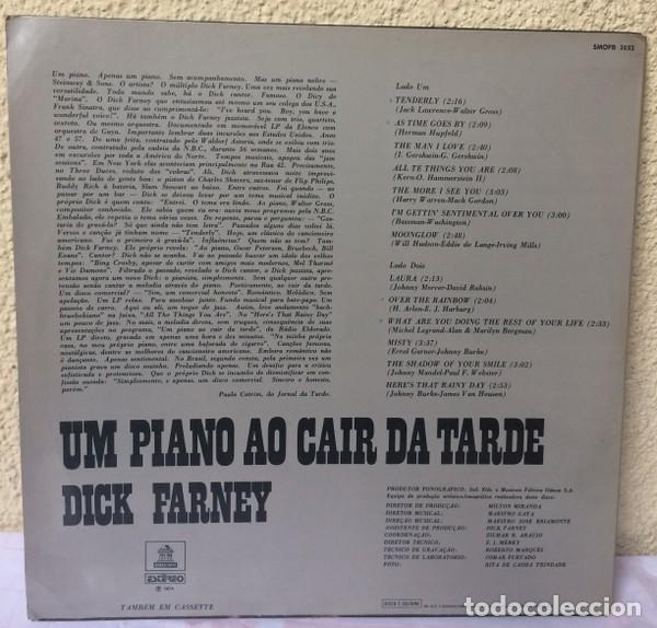 Discos de vinilo: Dick Farney &ndash; Um Piano Ao Cair Da Tarde - Foto 2