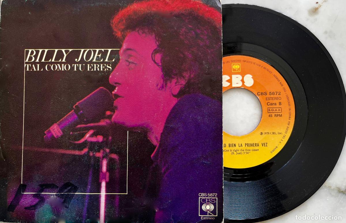 Discos de vinilo: BILLY JOEL.,TAL COMO T&Uacute; ERES. SINGLE ORIGINAL ESPA&Ntilde;A 1978 - Foto 1