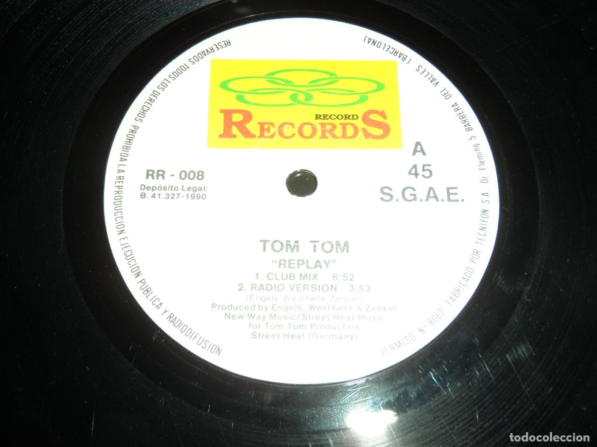 Discos de vinilo: Tom Tom &lrm;&ndash; Replay (SPAIN 1990) - Foto 3