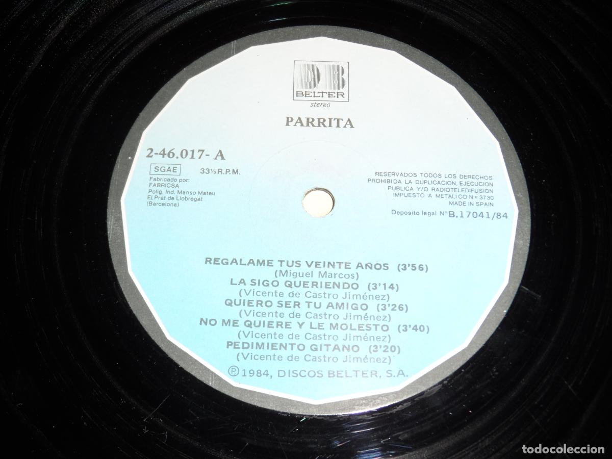 Discos de vinilo: PARRITA - PARRITA (SPAIN 1984) - Foto 3