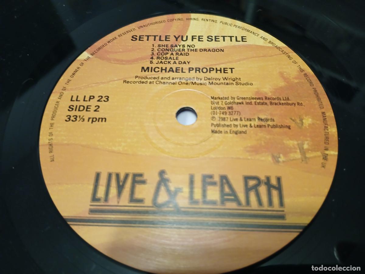 Discos de vinilo: Michael Prophet &ndash; Settle Yu Fe Settle- (1987) LP disco vinilo - Foto 2