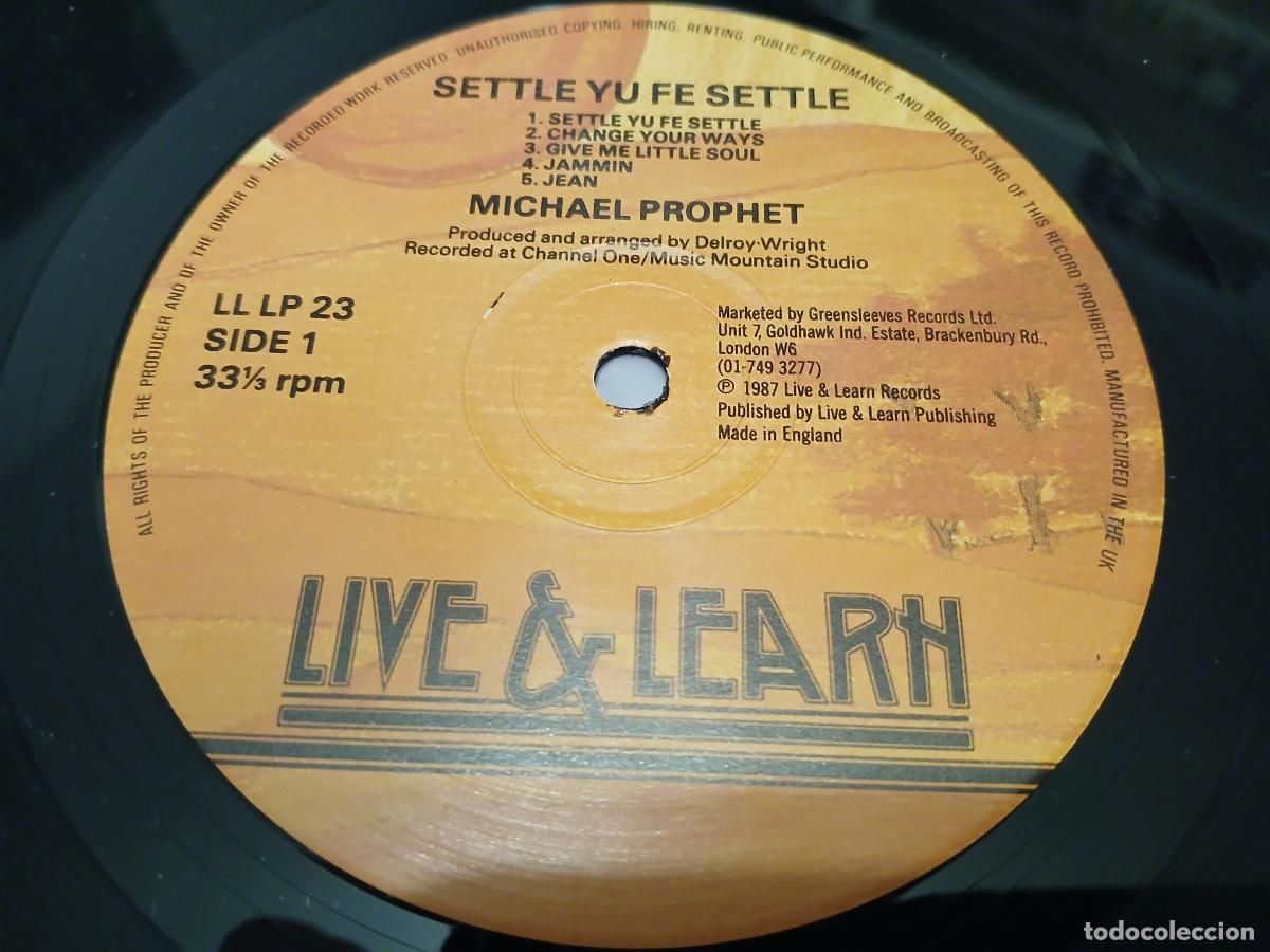 Discos de vinilo: Michael Prophet &ndash; Settle Yu Fe Settle- (1987) LP disco vinilo - Foto 3