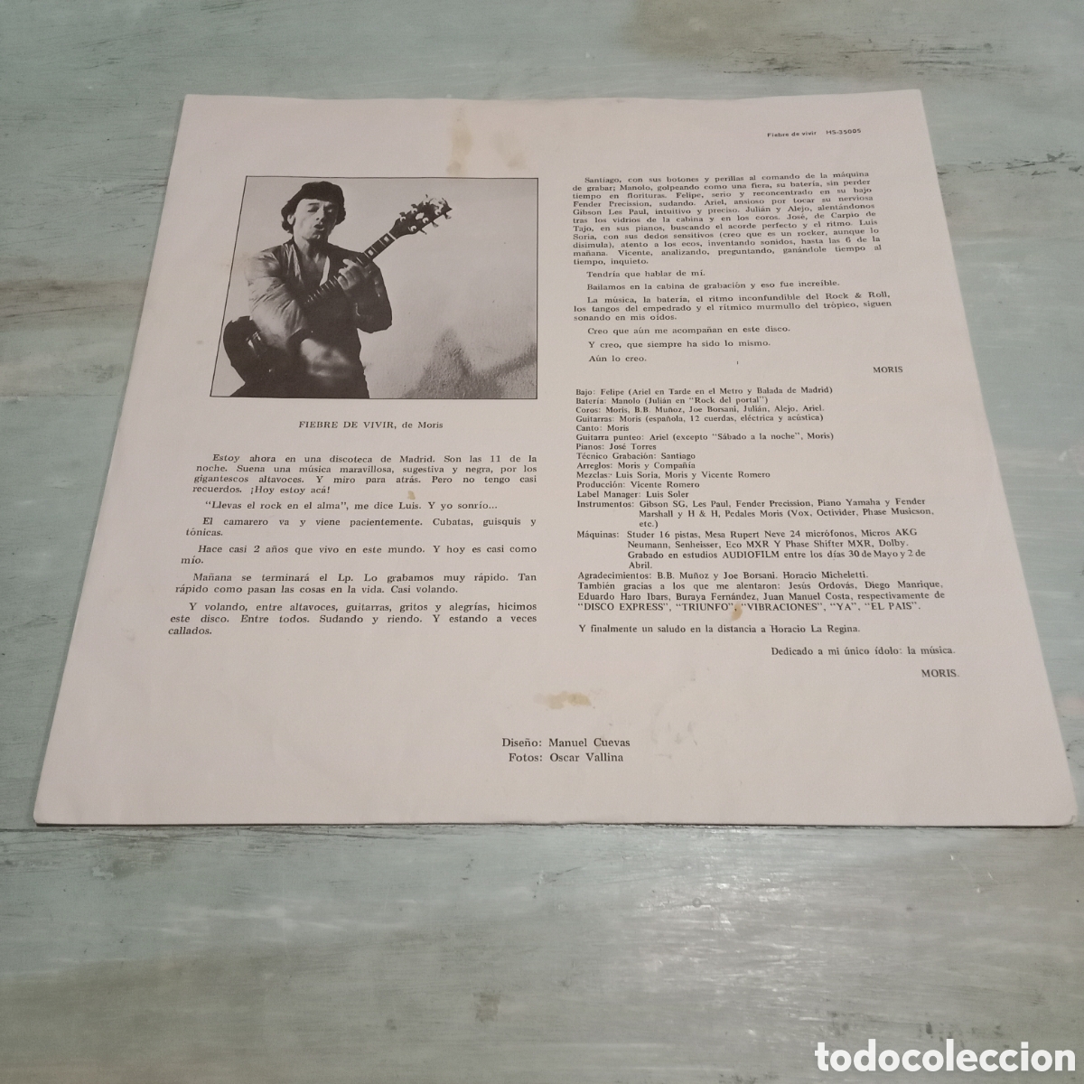 Discos de vinilo: MORIS - FIEBRE DE VIVIR - LP - Foto 5