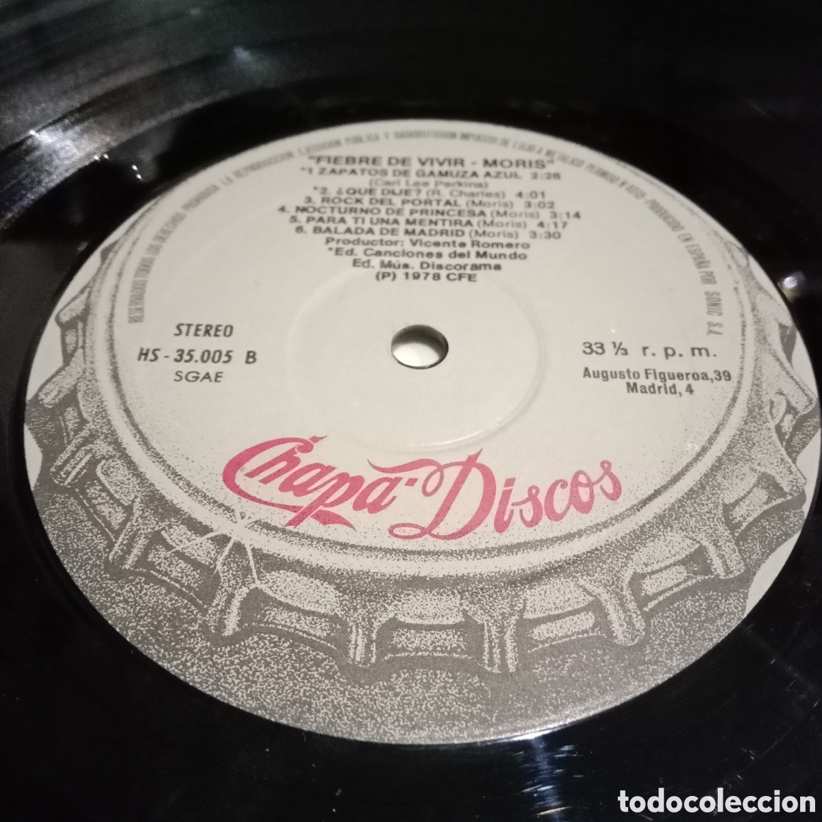 Discos de vinilo: MORIS - FIEBRE DE VIVIR - LP - Foto 7