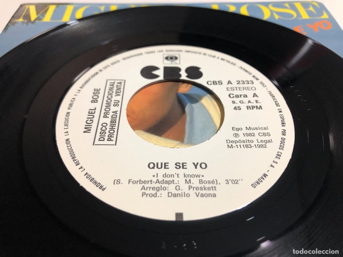 Discos de vinilo: Miguel Bos&eacute; - Que Se Yo Single Promocional - Foto 3