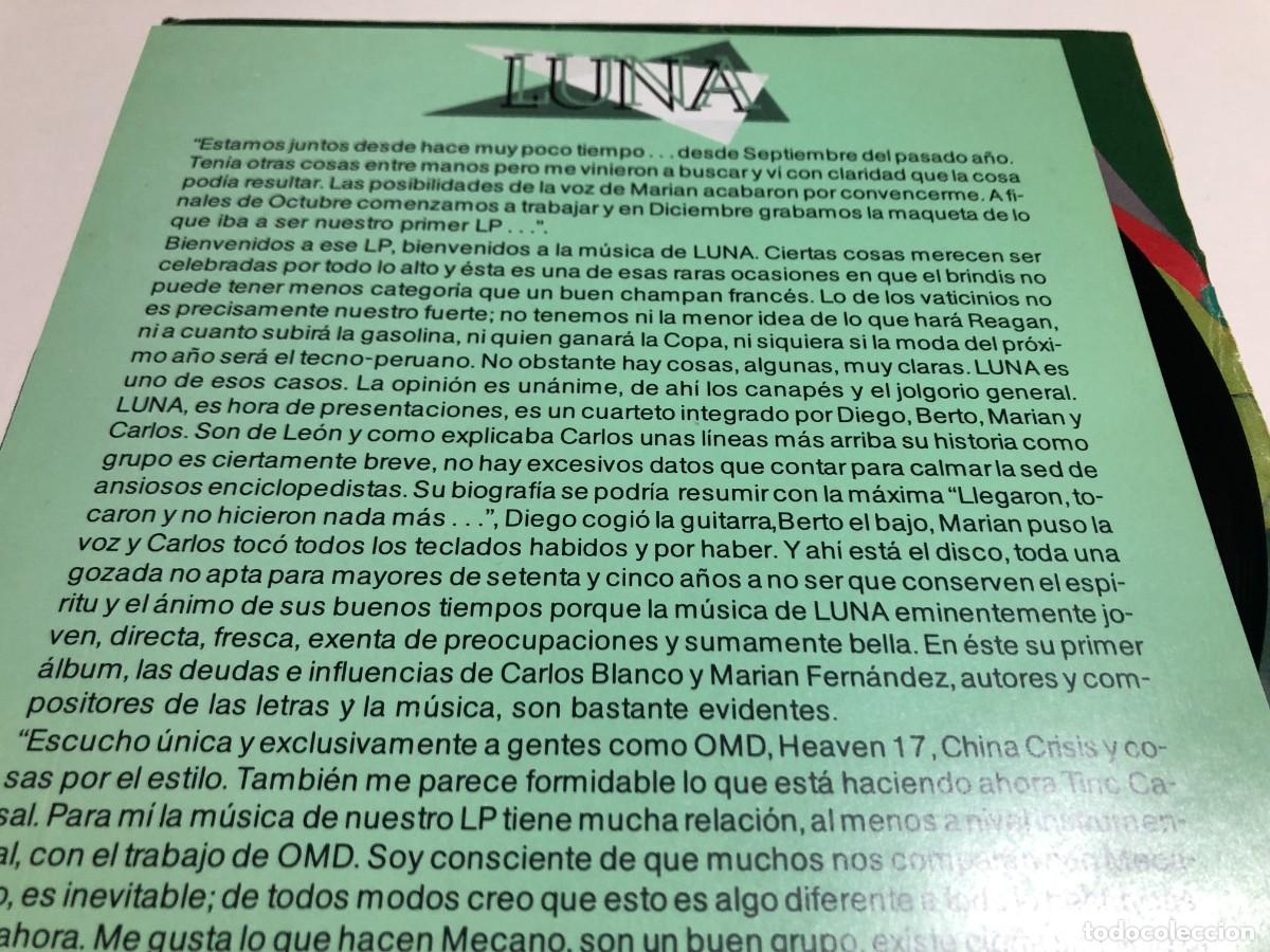 Discos de vinilo: Luna - Mi Verdad Single Promo - Foto 1