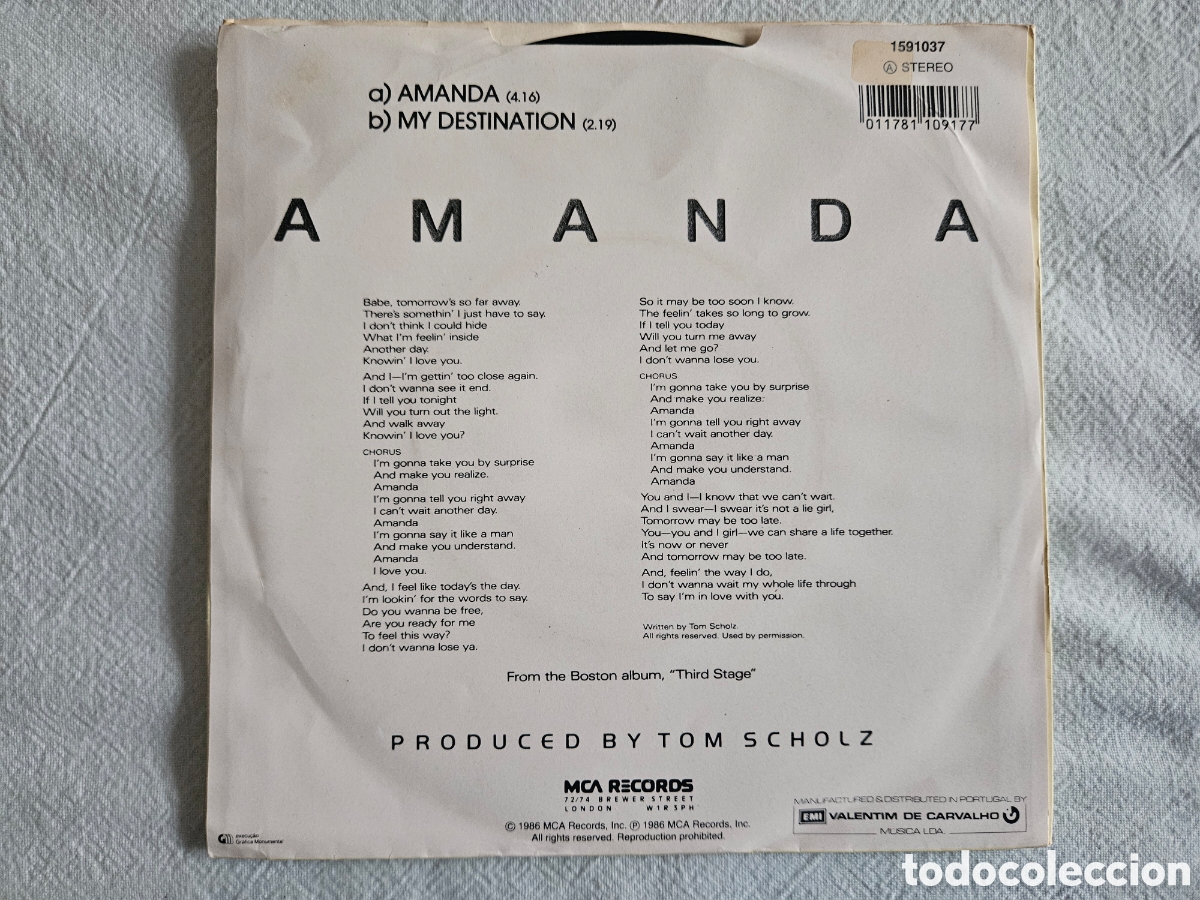 Discos de vinilo: AMANDA BOSTON / MY DESTINATION MCA RECORDS - Foto 2