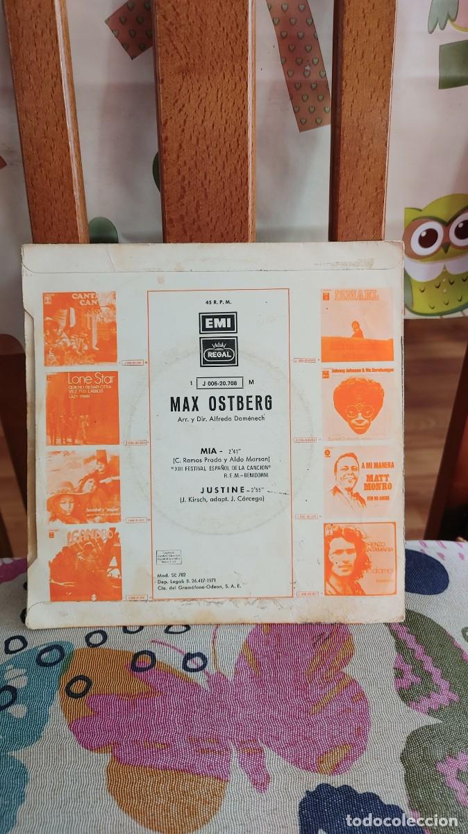 Discos de vinilo: MAX OSTBERG-SINGLE MIA - Foto 2