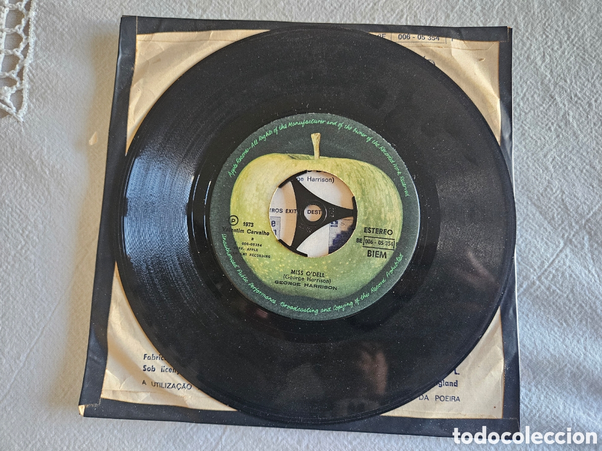 Discos de vinilo: Single George Harrison Give me Love - Foto 3