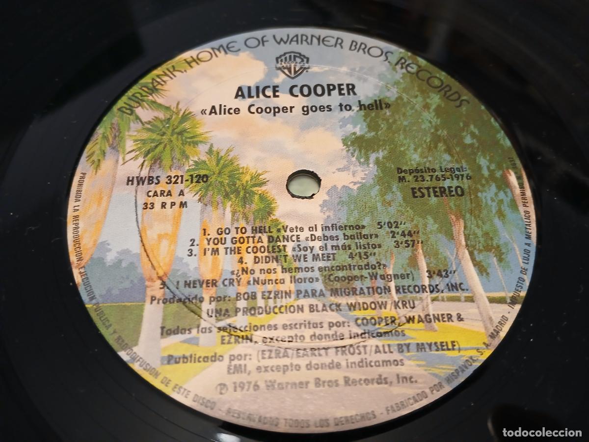 Discos de vinilo: Alice Cooper &ndash; Goes To Hell- (1976) LP disco vinilo - Foto 2