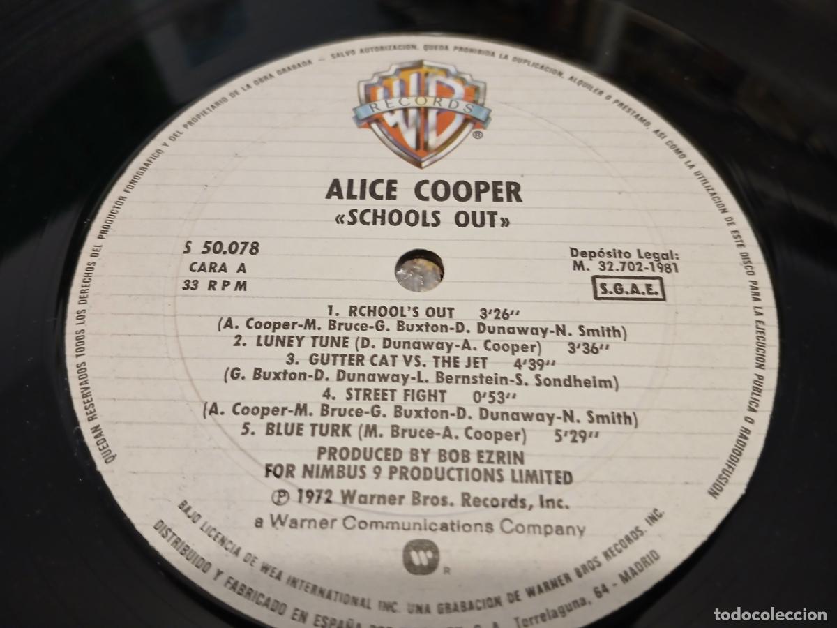 Discos de vinilo: Alice Cooper &ndash; Schools Out- (1981) LP disco vinilo - Foto 3