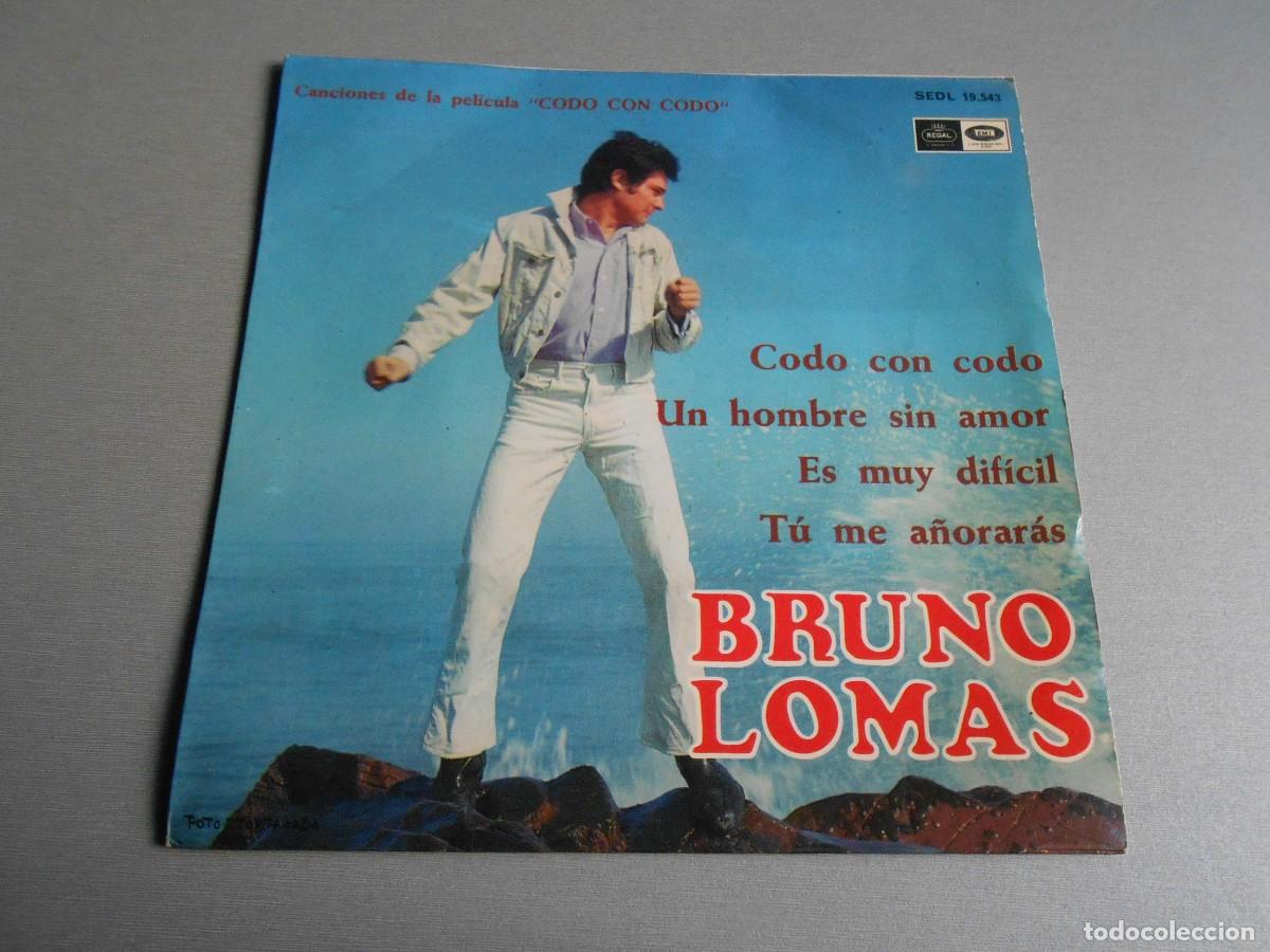 Discos de vinilo: BRUNO LOMAS - CODO CON CODO -, EP, CODO CON CODO +3, A&Ntilde;O 1967, REGAL, SEDL 19.543 - Foto 1