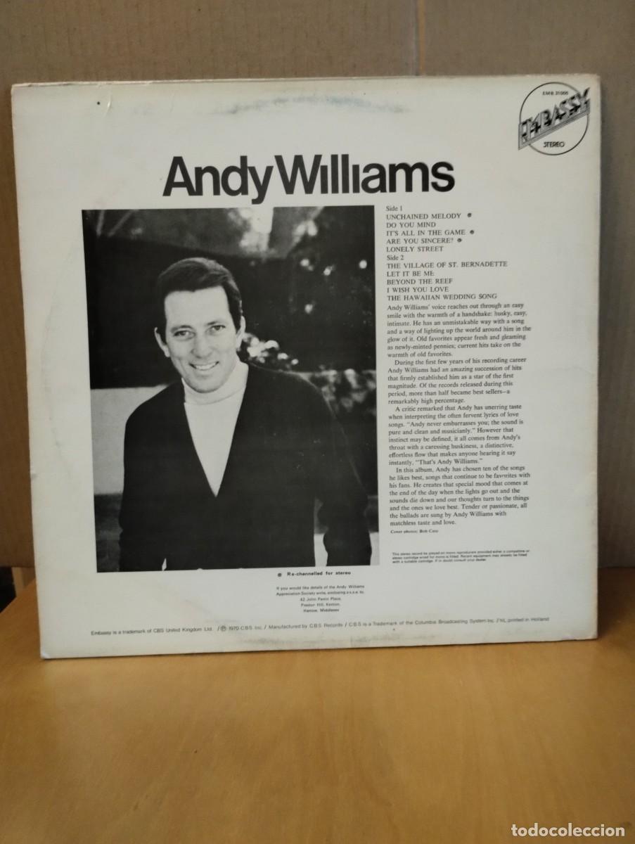 Discos de vinilo: ANDY WILLIAMS ---- ANDY WILLIAMS - Foto 2
