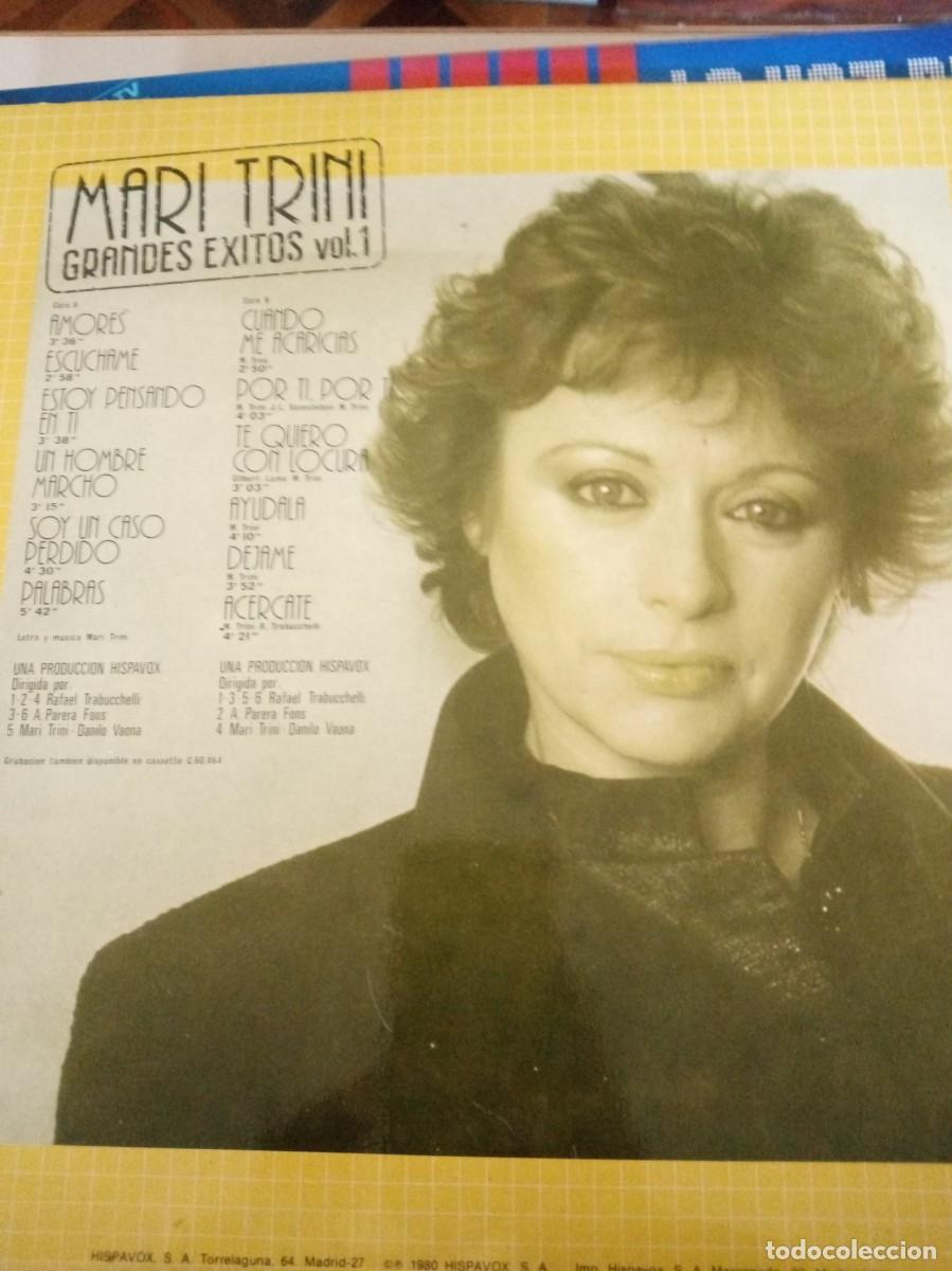 Discos de vinilo: Recopilatorio de grandes &eacute;xitos de Mari Trini. - Foto 2