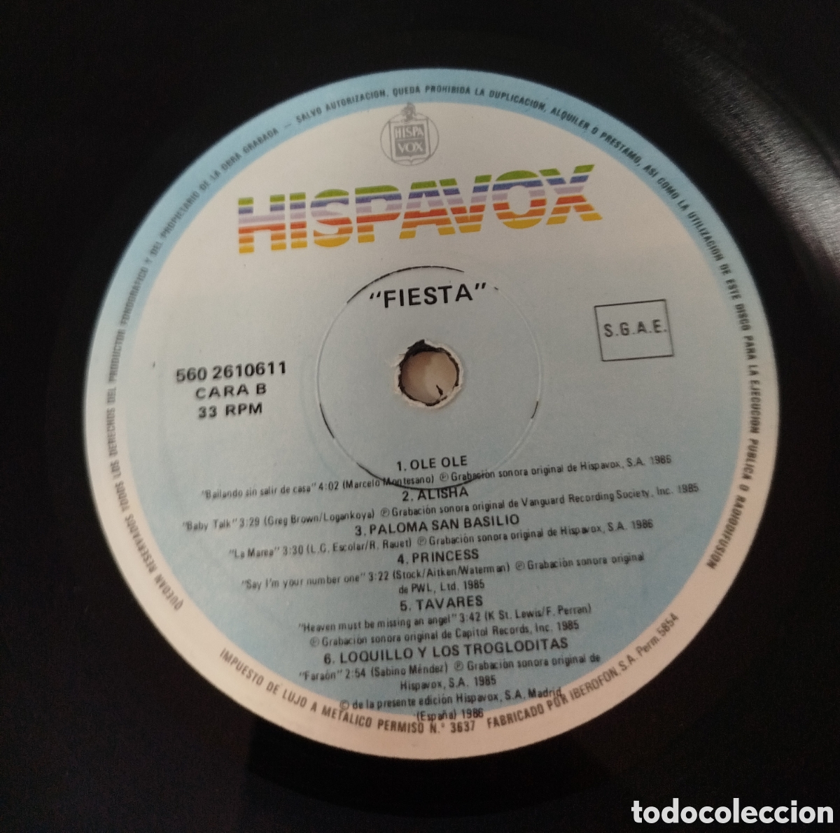 Discos de vinilo: Fiesta. VV.AA. Gary low, Loquillo, Ole Ole... - Foto 3