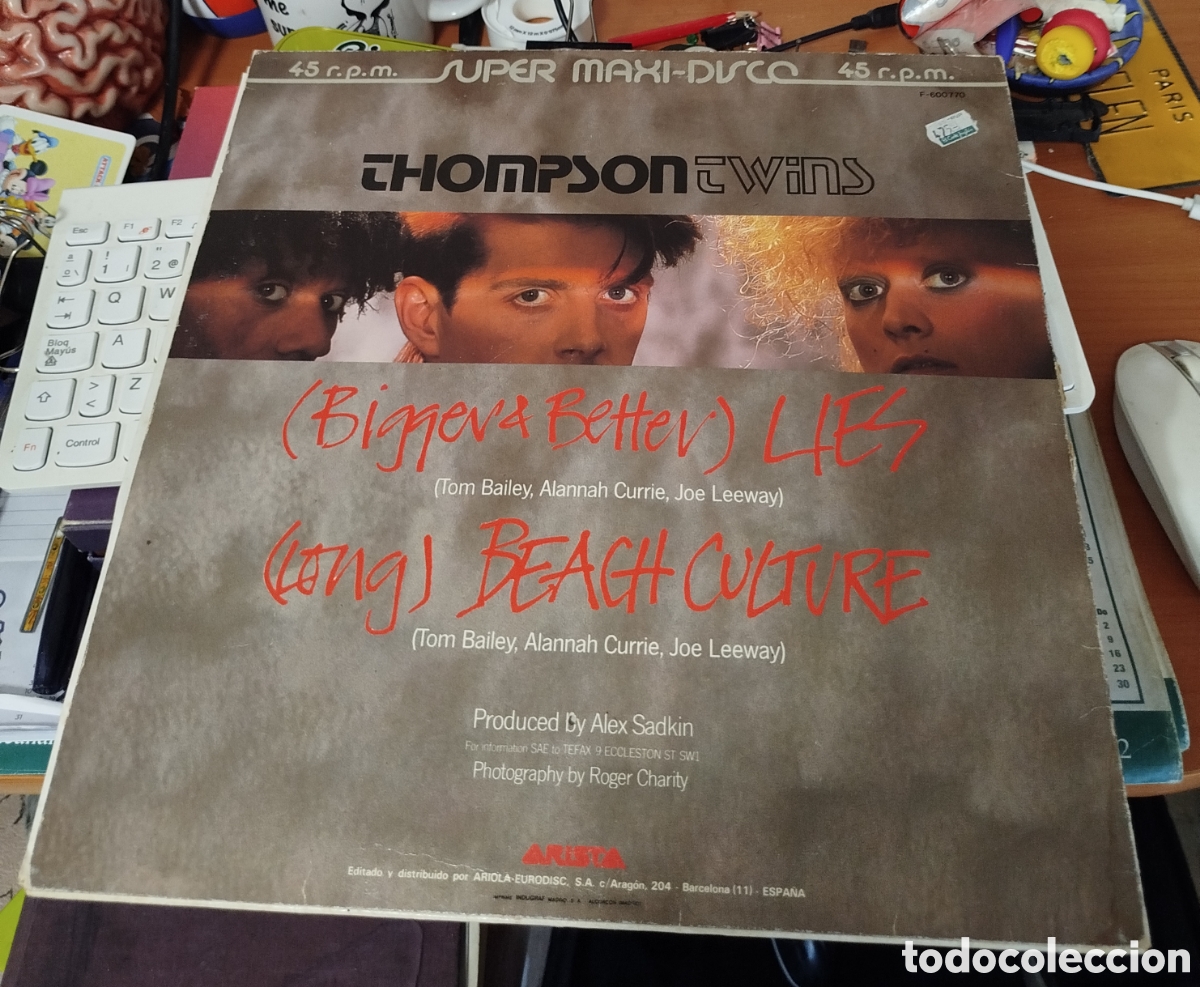Discos de vinilo: Thomson Twins - Lies - Foto 2