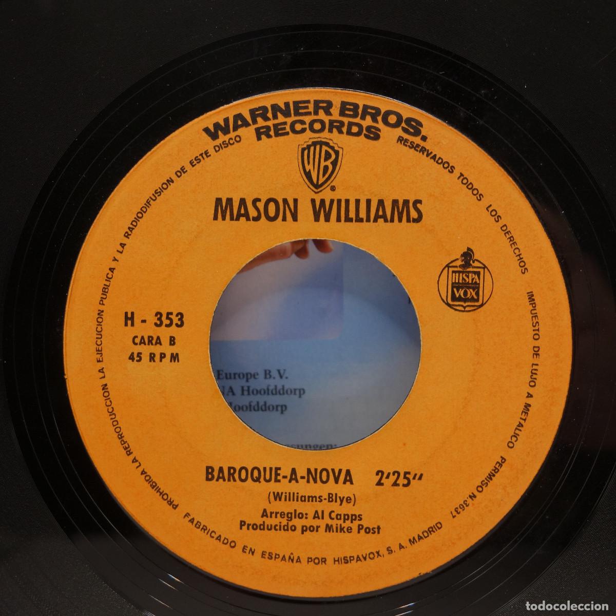Discos de vinilo: MASON WILLIAMS - EXPERIMENTO CLASICO - Foto 4