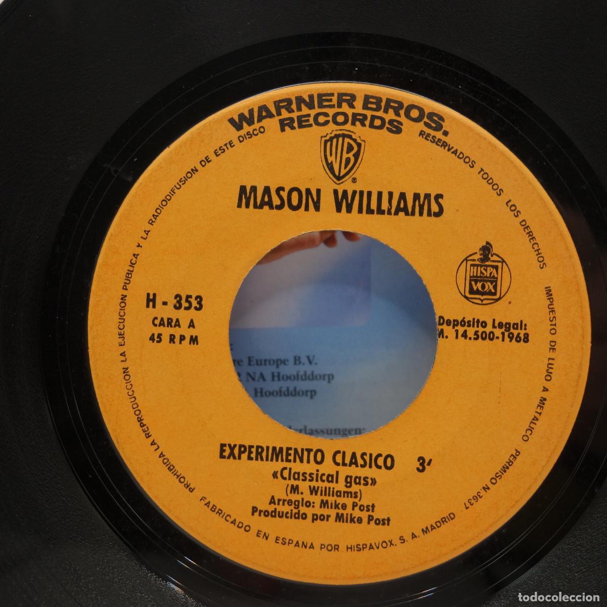Discos de vinilo: MASON WILLIAMS - EXPERIMENTO CLASICO - Foto 6